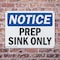 Signmission Prep Sink Only, 10 in W x Rectangle, Plastic OS-2PACK-NS-P-710-L-17788 - alternate 7